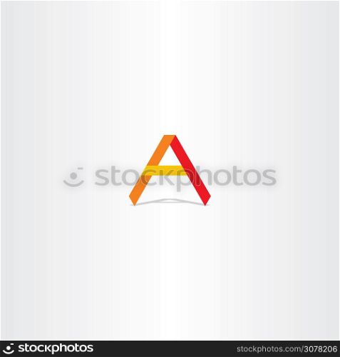 red yellow orange letter a logo icon design