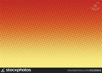 Red yellow pop art halftone background. retro vector illustration. Red yellow pop art halftone background