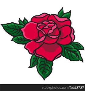 rede rose cartoon