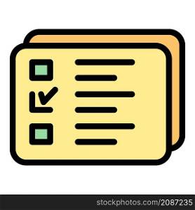 Redesign list icon. Outline redesign list vector icon color flat isolated. Redesign list icon color outline vector