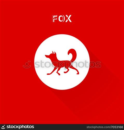Redfox. Fox Logo for corporate identity. Vector silhouette illustration.
