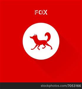 Redfox. Fox Logo for corporate identity. Vector silhouette illustration.