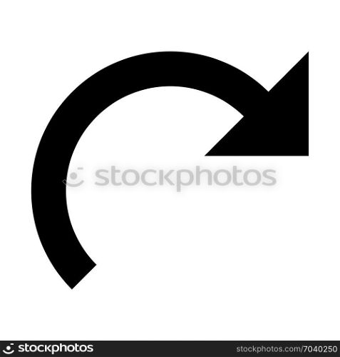 redo arrow on isolated background, icon on isolated background
