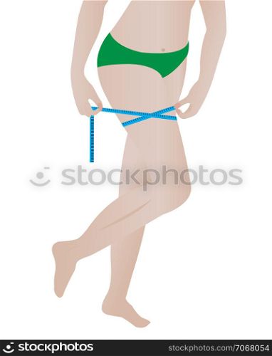 Reduce cellulite fat on legs get slim loose weight vector illustration on a white background