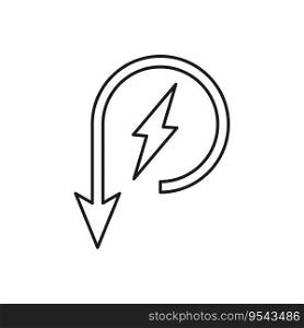 Reduce consumption energy icon. Backup power engine. Voltage performance. Electricity power reduction. Vector illustration. EPS 10. Stock image.. Reduce consumption energy icon. Backup power engine. Voltage performance. Electricity power reduction. Vector illustration. EPS 10.