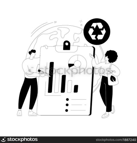 Reduce Reuse Recycle abstract concept vector illustration. Waste management, upcycling program, reduce consumption, reuse old goods, recycle materials, refuse buying new stuff abstract metaphor.. Reduce Reuse Recycle abstract concept vector illustration.