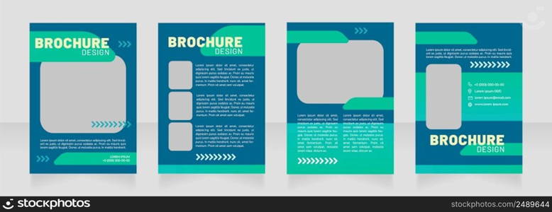 Reducing air pollution blank brochure design. Template set with copy space for text. Premade corporate reports collection. Editable 4 paper pages. Barlow Black, Regular, Nunito Light fonts used. Reducing air pollution blank brochure design