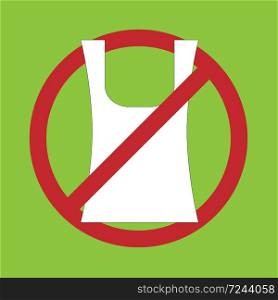 Reducing Pollution plastic uses concept,No plastic bags.Vector illustration