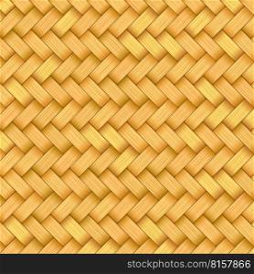 Reed mat with woven texture of crosshatched yellow or brown straws
