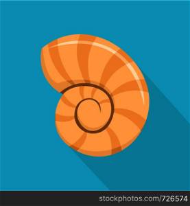 Reef shell icon. Flat illustration of reef shell vector icon for web. Reef shell icon, flat style