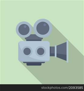 Reel camera icon flat vector. Video camcorder. Movie video. Reel camera icon flat vector. Video camcorder