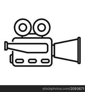 Reel cinema camera icon outline vector. Video camcorder. Record videography. Reel cinema camera icon outline vector. Video camcorder