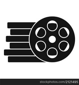 Reel stack icon simple vector. Film video movie. Camera media. Reel stack icon simple vector. Film video movie