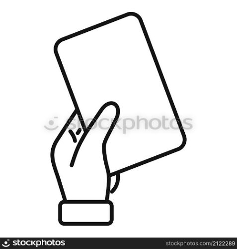 Referee card icon outline vector. Soccer penalty. Football judge. Referee card icon outline vector. Soccer penalty