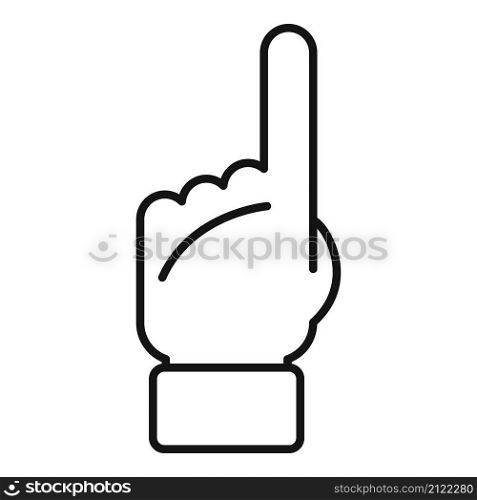 Referee finger sign icon outline vector. Penalty judge. Sport game. Referee finger sign icon outline vector. Penalty judge
