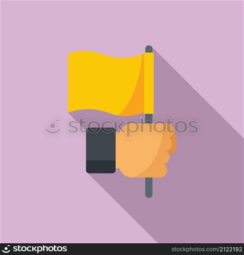 Referee flag icon flat vector. Soccer sport. Football judge. Referee flag icon flat vector. Soccer sport
