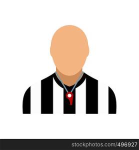 Referee flat icon isolated on white background. Referee flat icon