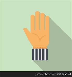Referee hand icon flat vector. Game judge. Sport match. Referee hand icon flat vector. Game judge