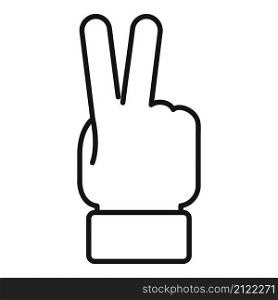 Referee hand sign icon outline vector. Game judge. Sport match. Referee hand sign icon outline vector. Game judge