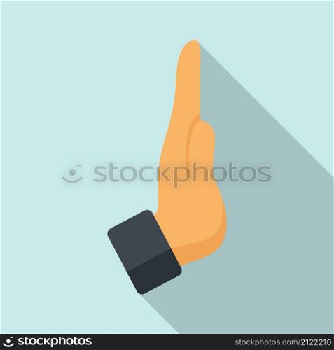 Referee stop sign icon flat vector. Arm penalty. Judge sign. Referee stop sign icon flat vector. Arm penalty