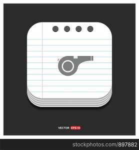 Referee Whistle Icon - Free vector icon