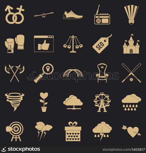 Reference icons set. Simple set of 25 reference vector icons for web for any design. Reference icons set, simple style