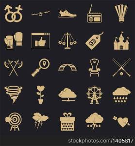 Reference icons set. Simple set of 25 reference vector icons for web for any design. Reference icons set, simple style