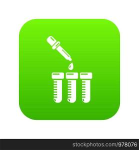 Refilling cartridgesicon green vector isolated on white background. Refilling cartridges icon green vector