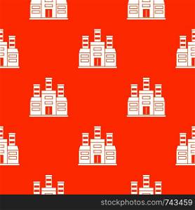Refinery pattern repeat seamless in orange color for any design. Vector geometric illustration. Refinery pattern seamless
