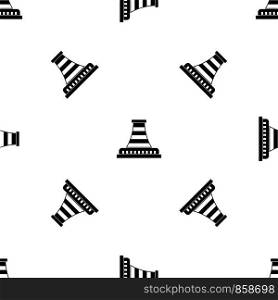 Refinery with pipe pattern repeat seamless in black color for any design. Vector geometric illustration. Refinery with pipe pattern seamless black