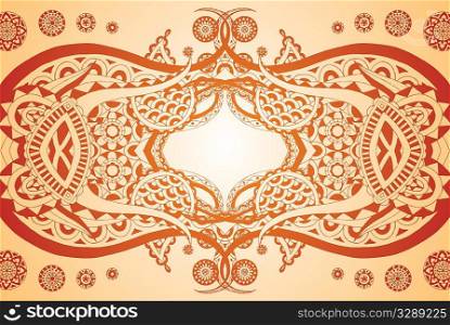 Reflected henna in orange.