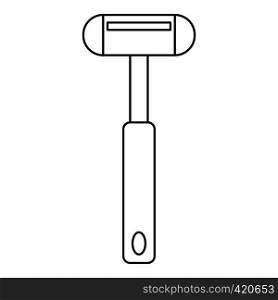 Reflex hammer icon. Outline illustration of reflex hammer vector icon for web. Reflex hammer icon, outline style