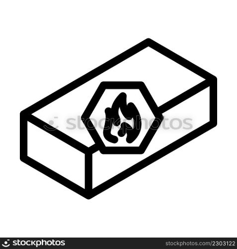 refractory brick line icon vector. refractory brick sign. isolated contour symbol black illustration. refractory brick line icon vector illustration
