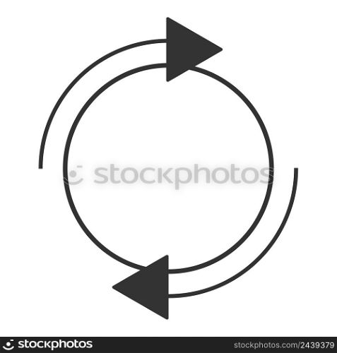 Refresh arrow icon. Repeat illustration symbol. Sign app button vector.