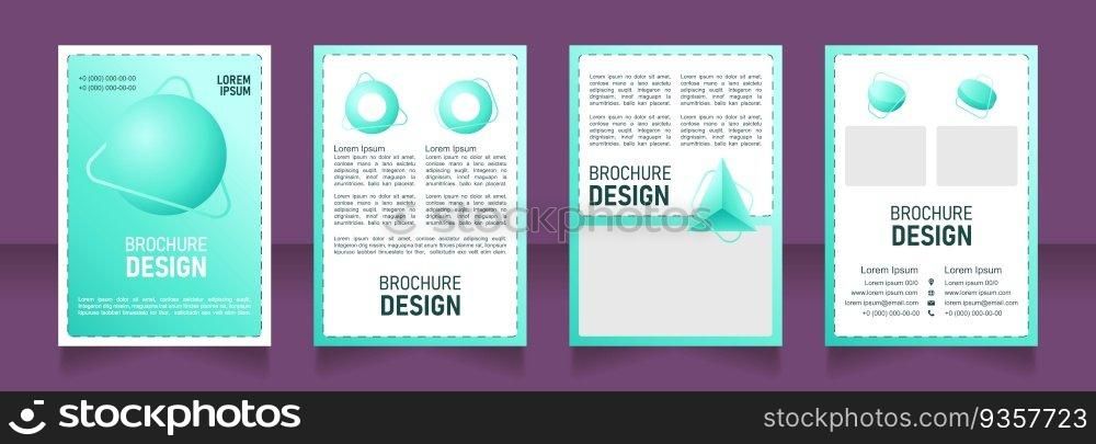 Refresh blank brochure design. Template set with copy space for text. Premade corporate reports collection. Editable 4 paper pages. Bahnschrift SemiLight, Bold SemiCondensed, Arial Regular fonts used. Refresh blank brochure design