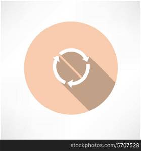 refresh, circle, cycle arrow signs icon Flat modern style vector illustration