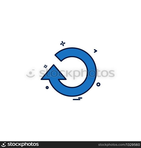 Refresh icon design vector