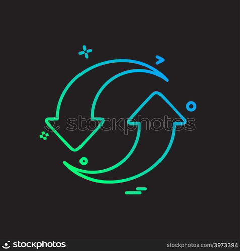 Refresh icon design vector