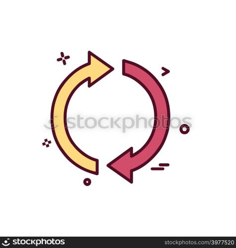 Refresh icon design vector