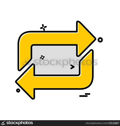 Refresh icon design vector