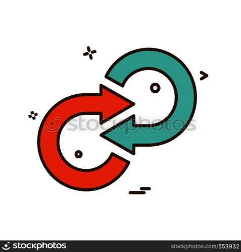 Refresh icon design vector