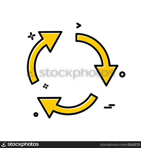Refresh icon design vector