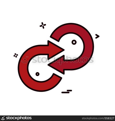 Refresh icon design vector