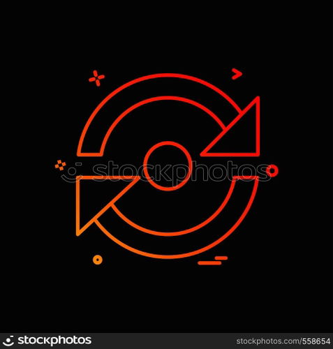 Refresh icon design vector