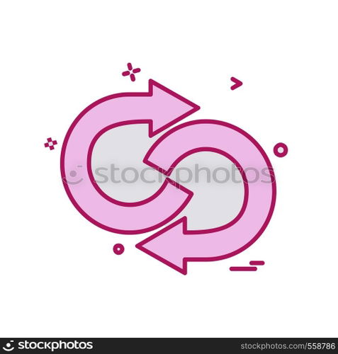 Refresh icon design vector