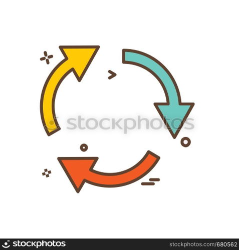 Refresh icon design vector