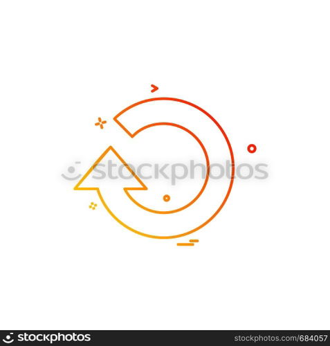 Refresh icon design vector