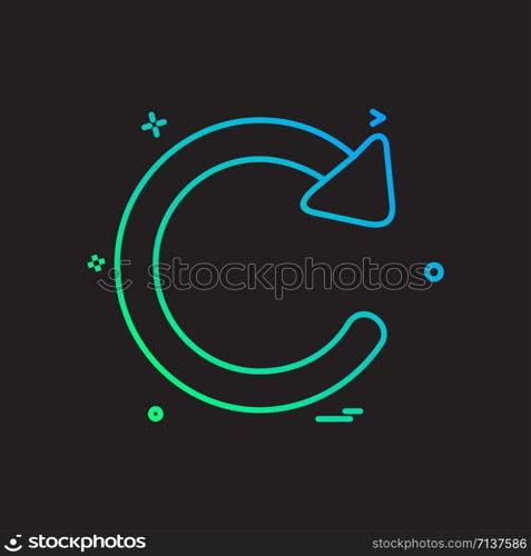 Refresh icon design vector