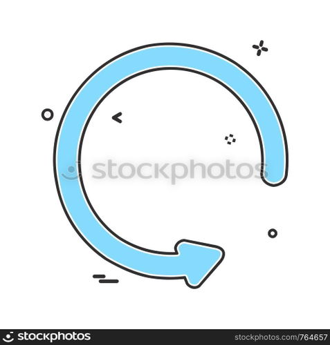 Refresh icon design vector