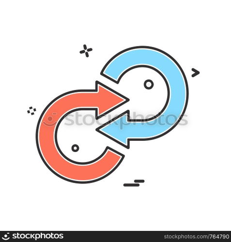 Refresh icon design vector
